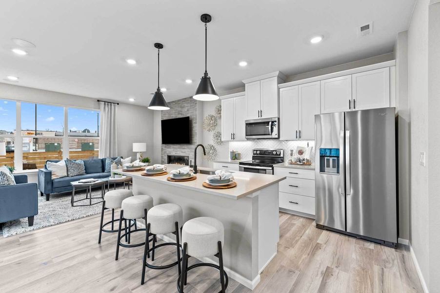 Furnished interior view inside a new home in Ralston Creek, Arvada (Image 12). Furnished interior view inside a new home in Ralston Creek, Arvada (Image 12).
