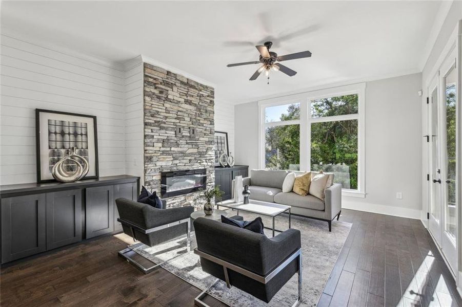 Furnished interior view inside a new home in , Atlanta (Image 19).