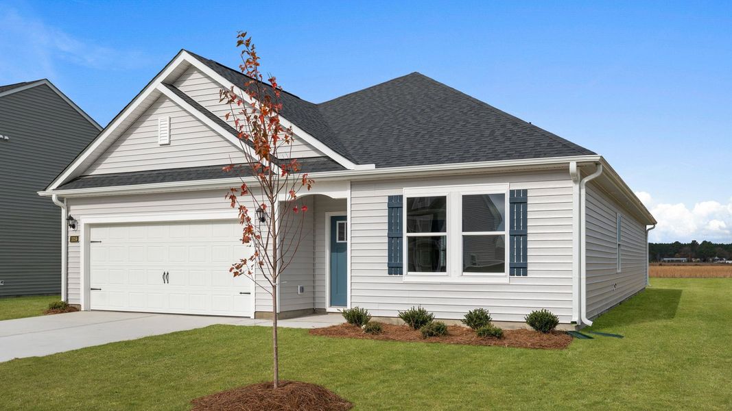 Front exterior of a new home in East Ridge, Ayden, NC, highlighting curb appeal (Image 2).