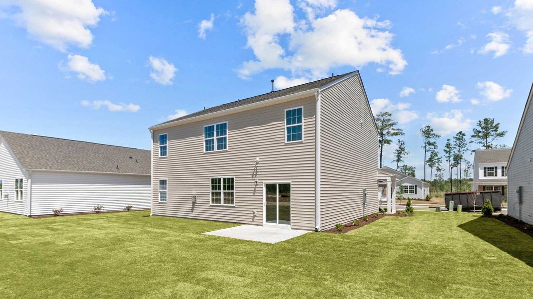 Exterior details and patio area of a home in West New Bern, New Bern (Image 18).