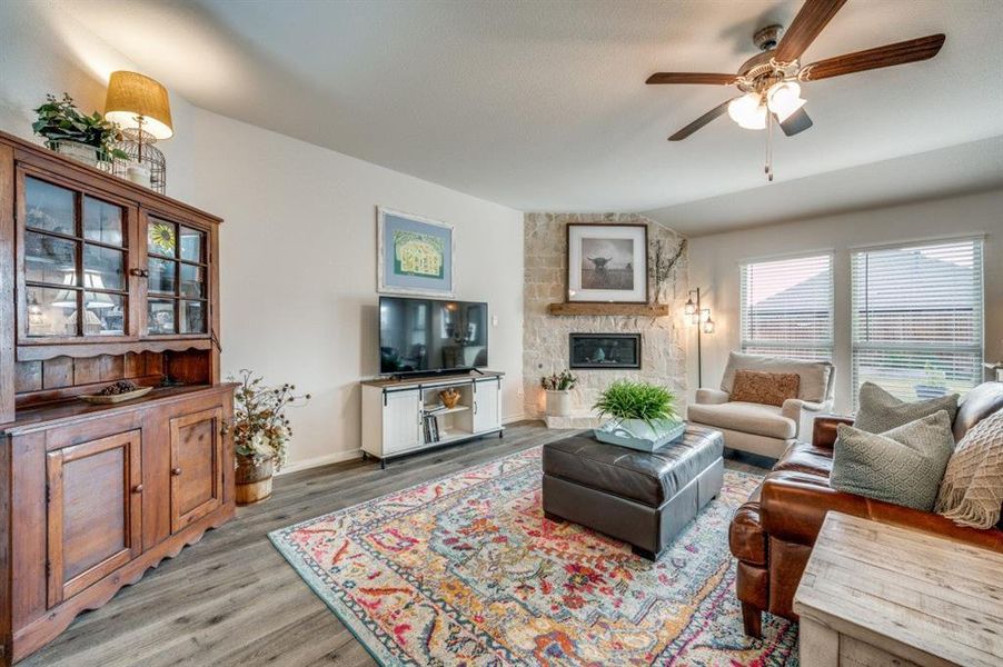 Furnished interior view inside a new home in , Aubrey (Image 7). Furnished interior view inside a new home in , Aubrey (Image 7).