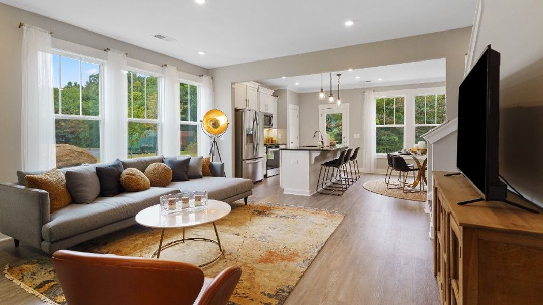 Furnished interior view inside a new home in Sidney Creek Townhomes, Zebulon (Image 9).