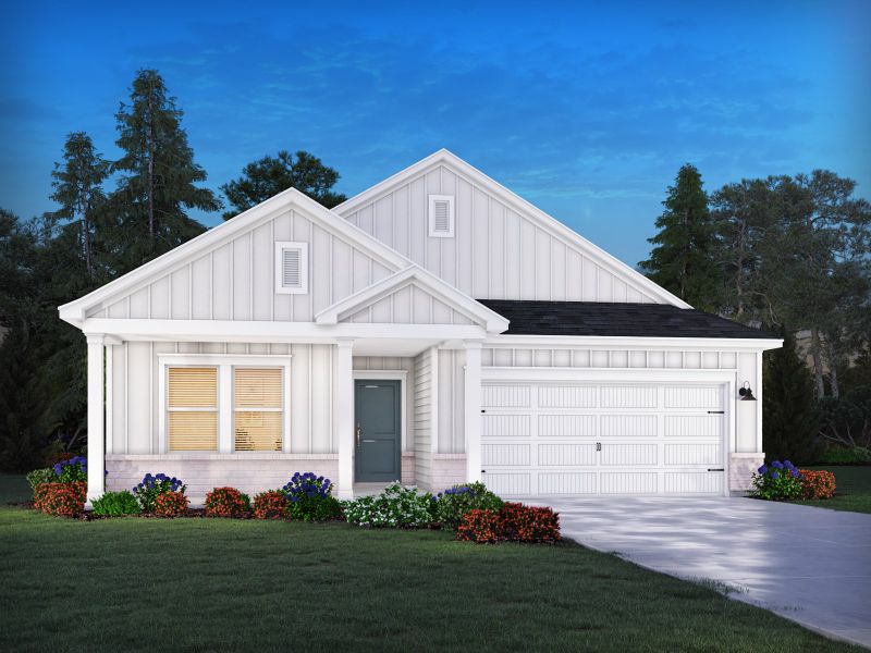 Representative exterior photo of a completed home built from the Gibson by Meritage Homes in Cypress Ridge - The Boardwalk Series, Longs, SC (Image 2).
