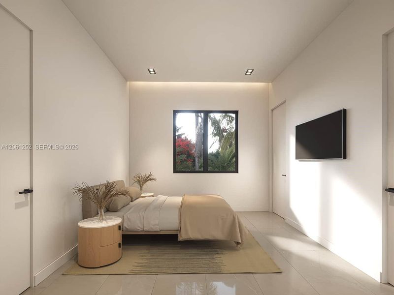 Furnished interior view inside a new home in , Miami (Image 12).