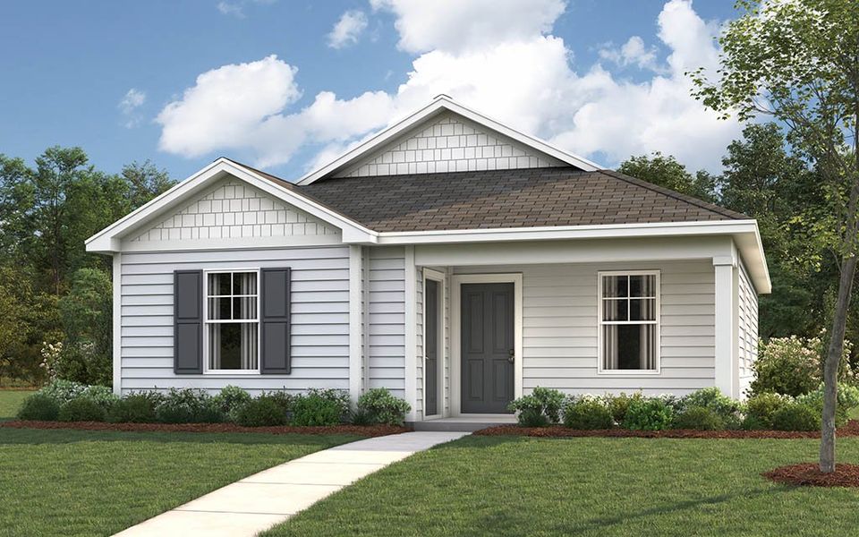 Representative exterior photo of a completed home built from the Perry by D.R. Horton in Lake Terrace, LaFayette, GA (Image 2). Representative exterior photo of a completed home built from the Perry by D.R. Horton in Lake Terrace, LaFayette, GA (Image 2).