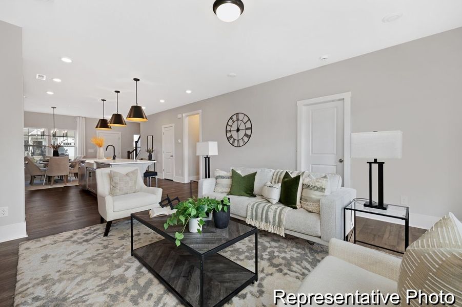 Furnished interior view inside a new home in Edgewater - The Cottages, Lancaster (Image 6). Furnished interior view inside a new home in Edgewater - The Cottages, Lancaster (Image 6).