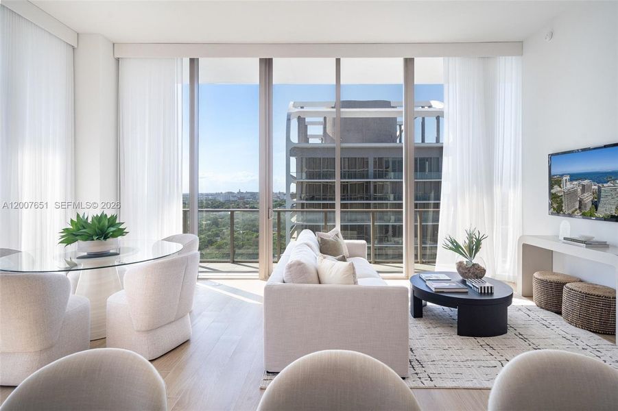 Furnished interior view inside a new home in , Miami (Image 13).