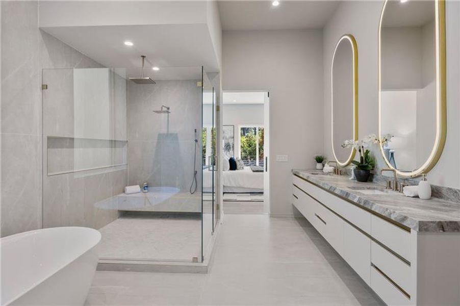 Furnished interior view inside a new home in , Atlanta (Image 56).