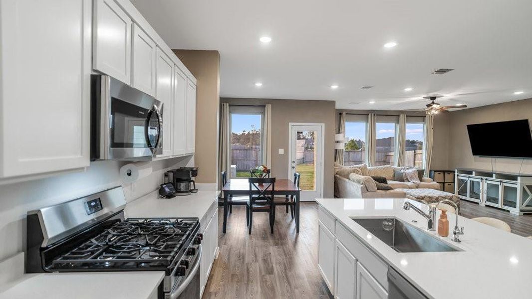 Island kitchen with stainless steel appliances Island kitchen with stainless steel appliances