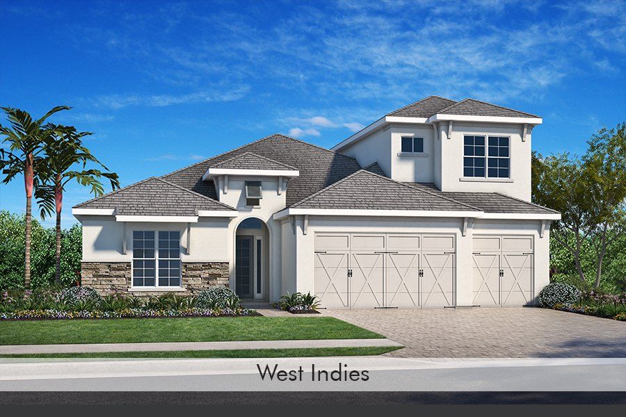 Representative exterior photo of a completed home built from the Aviso by Homes by Towne in Shellstone at Waterside, Sarasota, FL (Image 12).