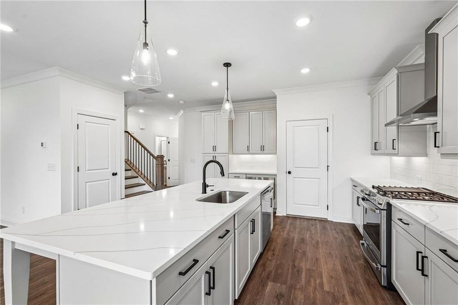 Furnished interior view inside a new home in Millcroft Townhomes, Buford (Image 39).