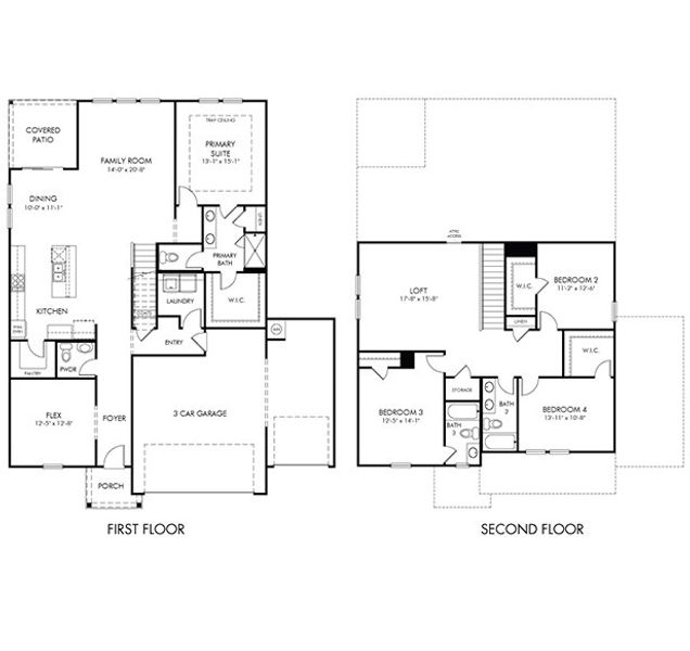 2D floor plan layout of this home in Briarcreek - Bronze Series, Antioch, TN (Image 2). 2D floor plan layout of this home in Briarcreek - Bronze Series, Antioch, TN (Image 2).