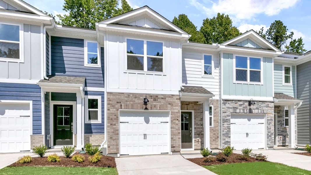 Representative exterior photo of a completed home built from the PEARSON by D.R. Horton in The Townes at Bexford, Willow Spring, NC (Image 2).