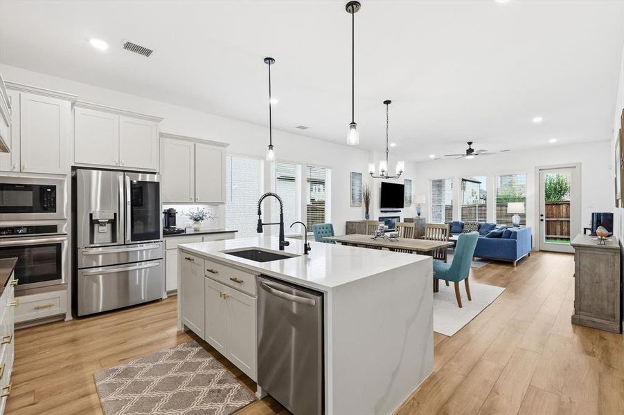 Furnished interior view inside a new home in Estates at Stacy Crossing, McKinney (Image 12).