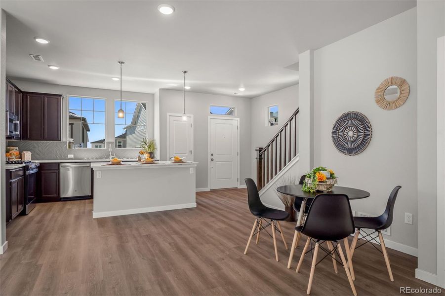 Furnished interior view inside a new home in Revel Crossing at Wolf Ranch – The Ascent Collection, Colorado Springs (Image 8).