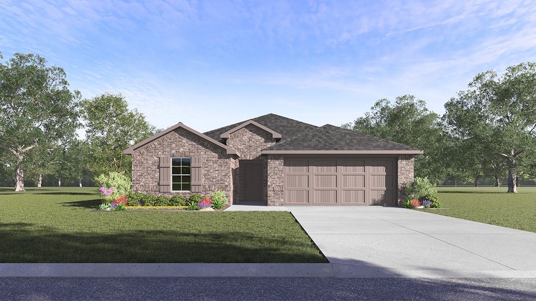 Representative exterior photo of a completed home built from the The Elgin by D.R. Horton in Allen Farms, Lubbock, TX (Image 15).