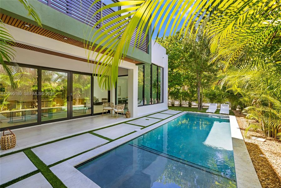 Exterior details and patio area of a home in , Miami (Image 3). Exterior details and patio area of a home in , Miami (Image 3).