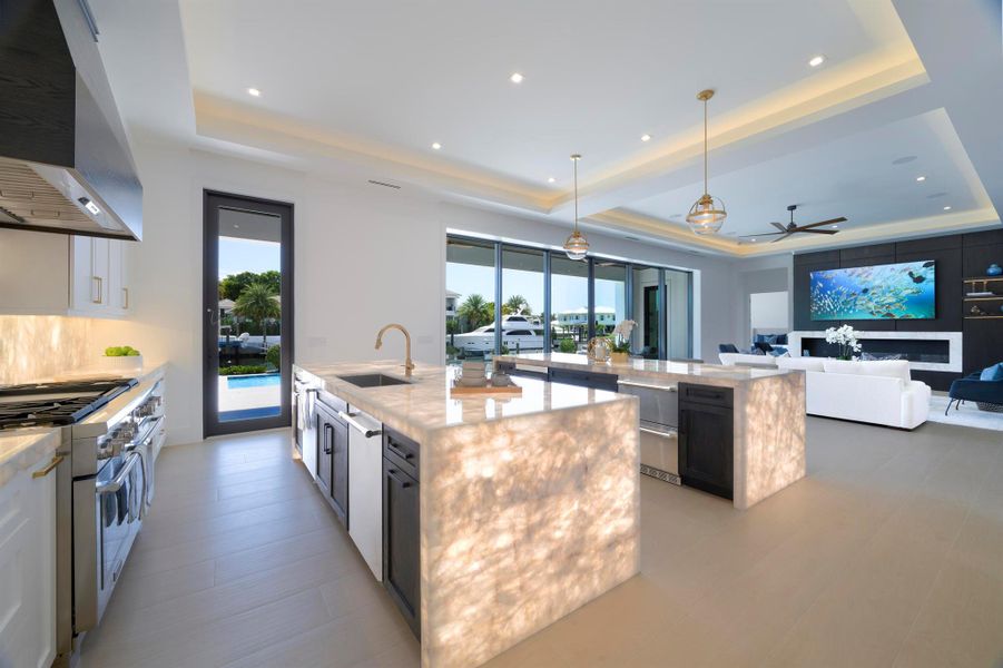 Furnished interior view inside a new home in , North Palm Beach (Image 15).