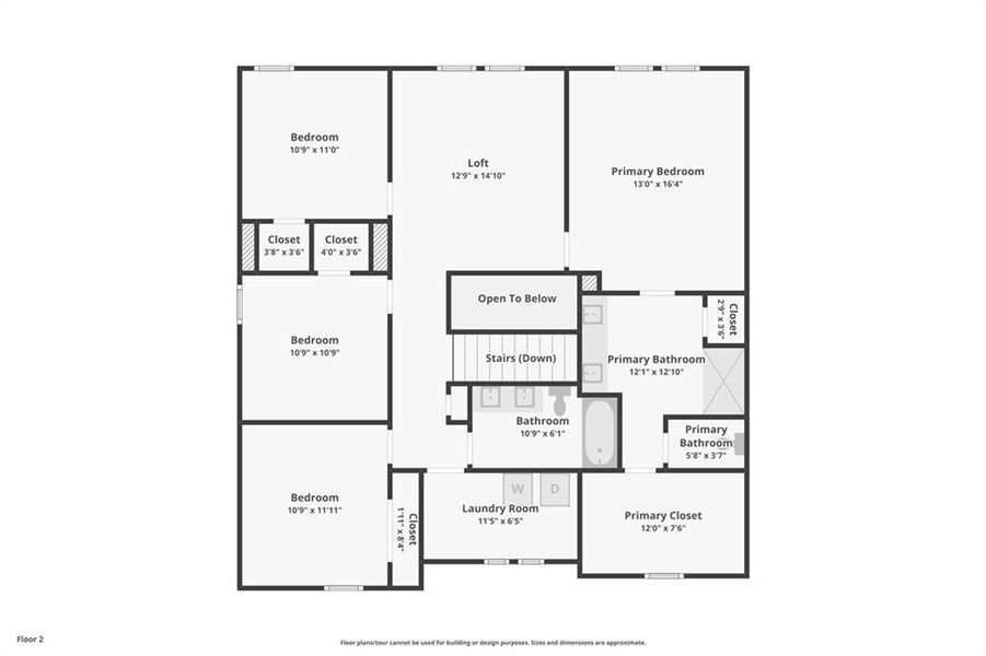 2D floor plan layout of this home in Ivey Township, Dallas, GA (Image 6).