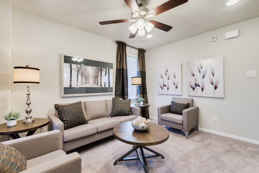 Representative furnished interior of a home built from the Floor Plan 2102 by Colina Homes in Sunterra, Katy (Image 6). Representative furnished interior of a home built from the Floor Plan 2102 by Colina Homes in Sunterra, Katy (Image 6).