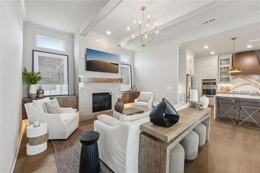 Furnished interior view inside a new home in Promenade at Sawnee Village, Cumming (Image 6).