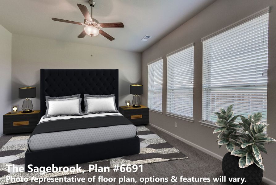 Representative furnished interior of a home built from the The Sagebrook by David Weekley Homes in Myrtle Creek, Waxahachie (Image 6). Representative furnished interior of a home built from the The Sagebrook by David Weekley Homes in Myrtle Creek, Waxahachie (Image 6).