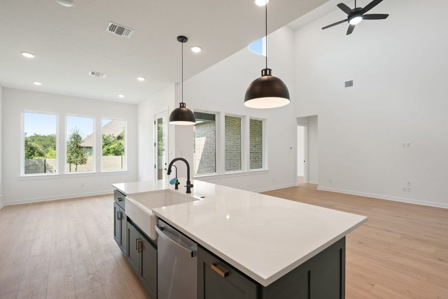 Furnished interior view inside a new home in Wolf Ranch, Georgetown (Image 8).