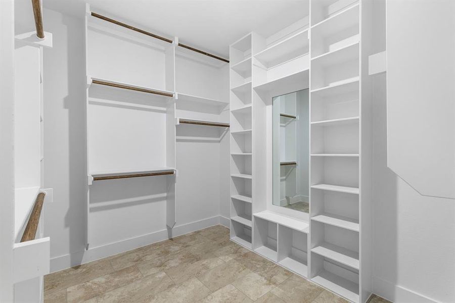 View of walk in closet