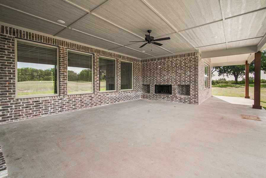 The large covered backporch