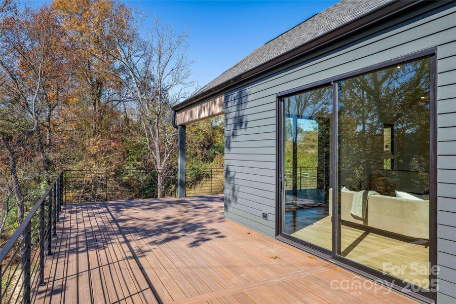 Exterior details and patio area of a home in , Asheville (Image 28).