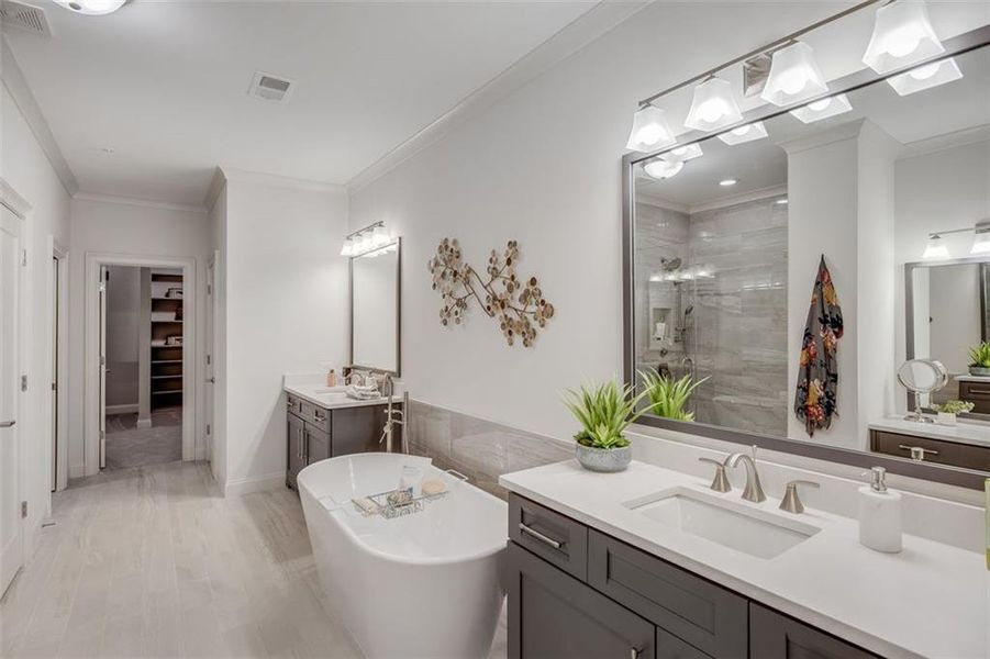 Furnished interior view inside a new home in , Suwanee (Image 38).