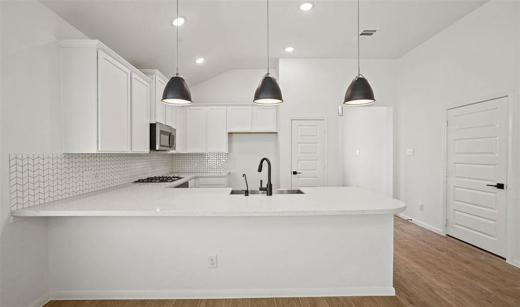 Elegant lighting in kitchen