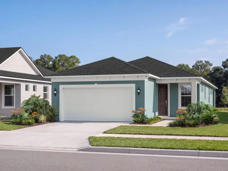 Representative exterior photo of a completed home built from the Contour by Del Webb in Del Webb Flagler Beach, Palm Coast, FL (Image 2). Representative exterior photo of a completed home built from the Contour by Del Webb in Del Webb Flagler Beach, Palm Coast, FL (Image 2).