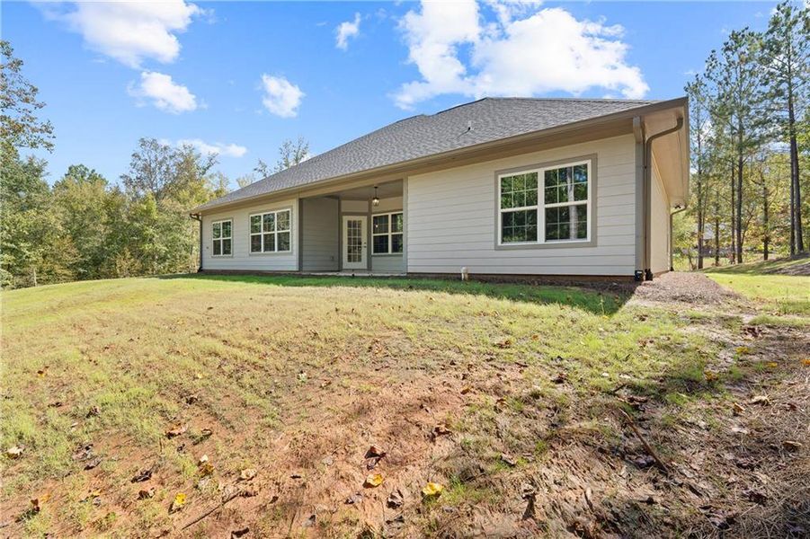 Exterior details and patio area of a home in , Gray (Image 30).