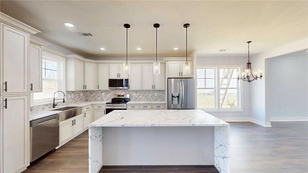 Furnished interior view inside a new home in , Conyers (Image 10).