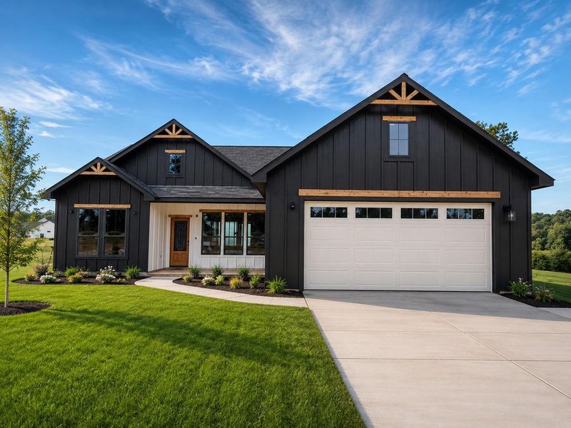 Front exterior of a new home in , Coldspring, TX, highlighting curb appeal (Image 1). Front exterior of a new home in , Coldspring, TX, highlighting curb appeal (Image 1).