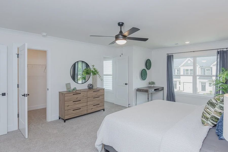 Representative furnished interior of a home built from the 1557 Townhome by Adams Homes in Parkstone Place Townhomes, Roebuck (Image 12).