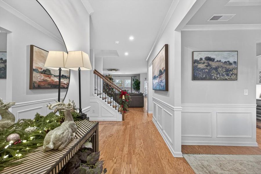 Furnished interior view inside a new home in Reunion, Flowery Branch (Image 5). Furnished interior view inside a new home in Reunion, Flowery Branch (Image 5).