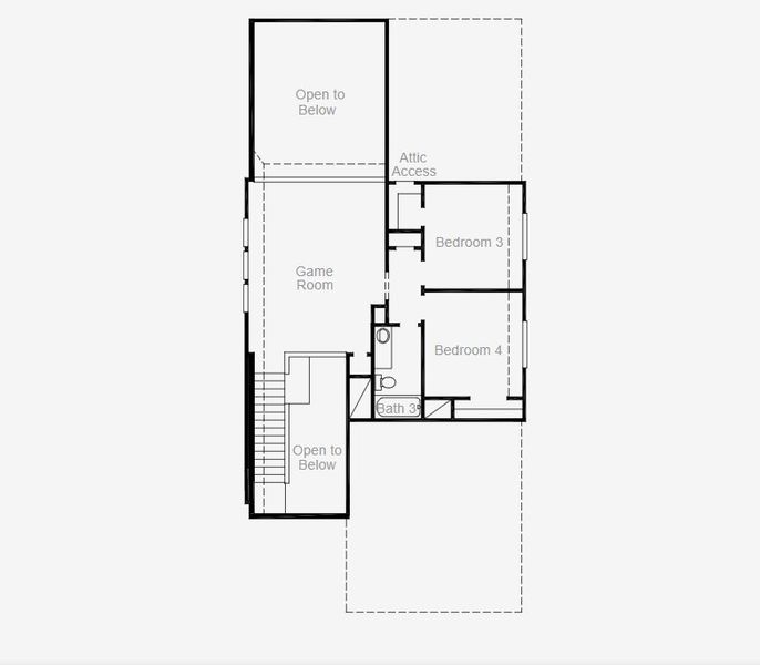 2D floor plan layout of this home in Veramendi, New Braunfels, TX (Image 5).