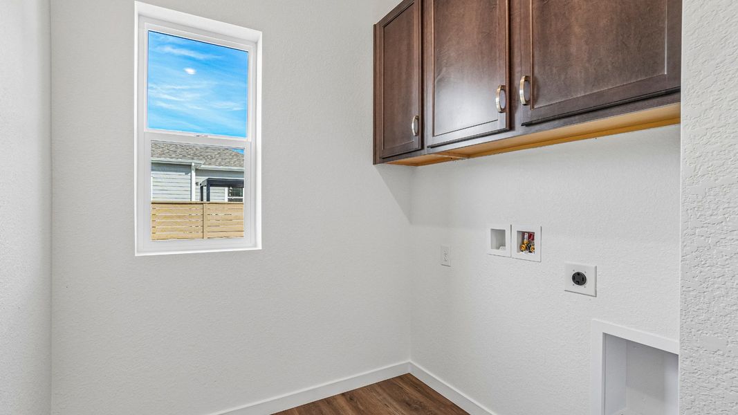 A convenient laundry room designed for everyday living