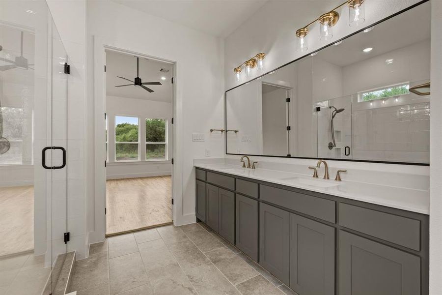 Furnished interior view inside a new home in Rolling Creek Ranch, Aledo (Image 13).