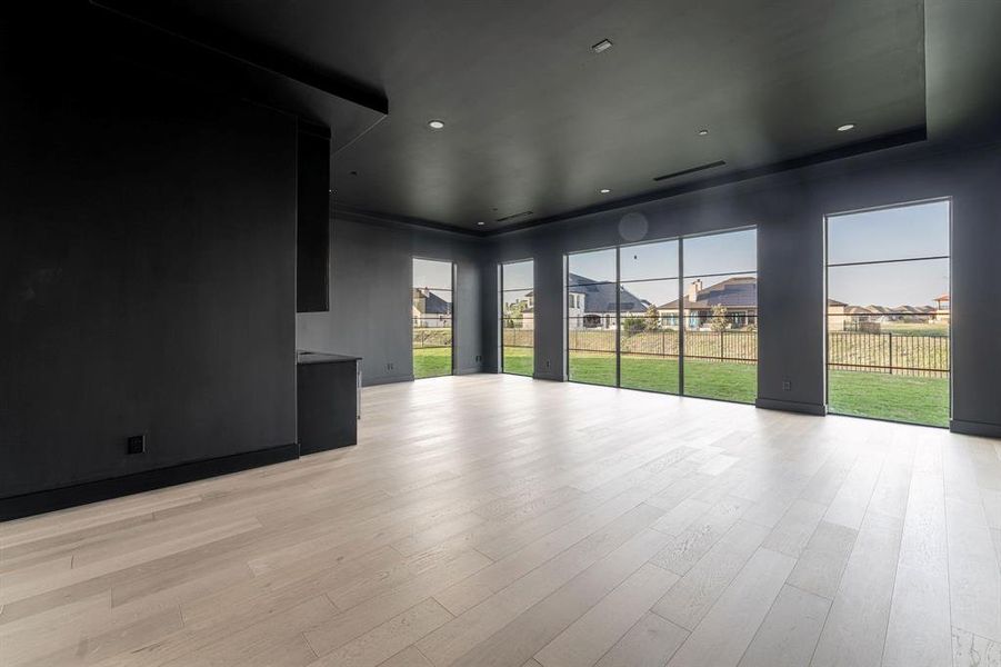 theatre room, game room, living