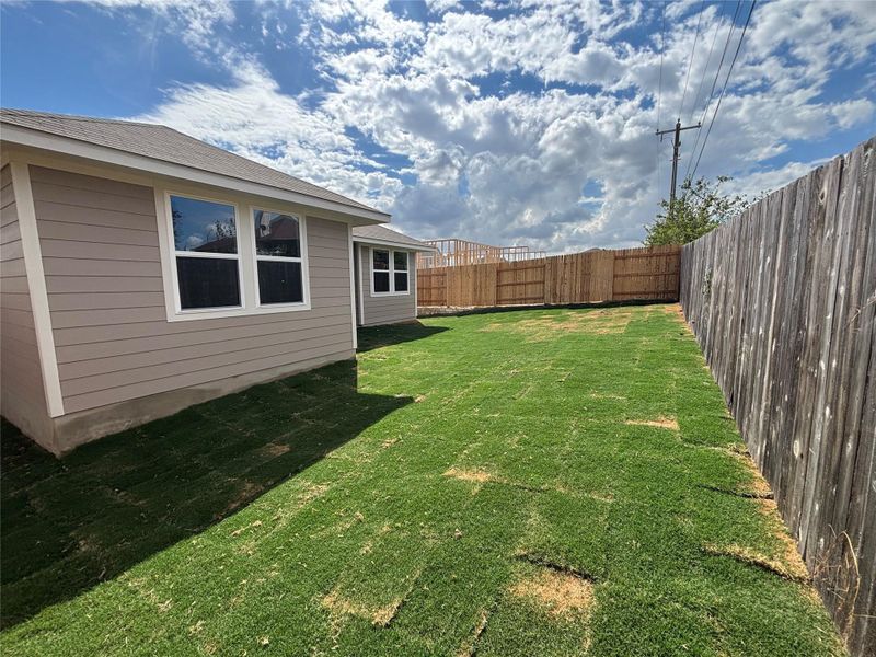 Exterior details and patio area of a home in Covered Bridge, Hutto (Image 17). Exterior details and patio area of a home in Covered Bridge, Hutto (Image 17).