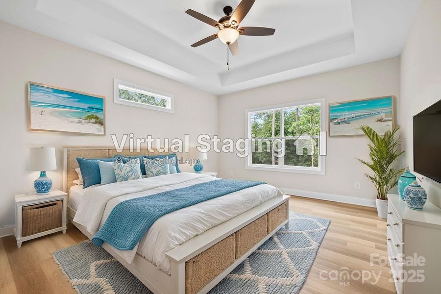 Virtually Staged Primary Bedroom