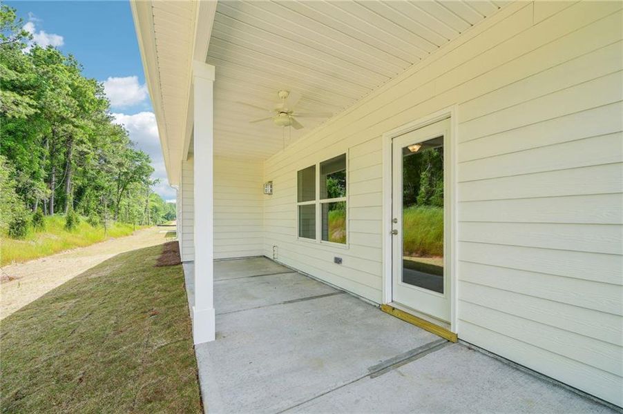 Exterior details and patio area of a home in Stephen's Landing, Loganville (Image 23).