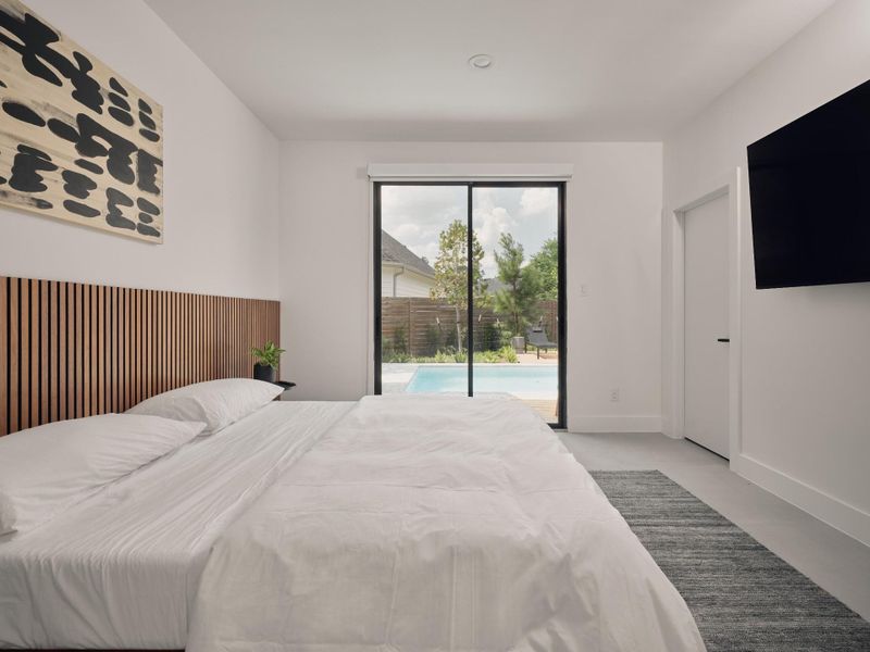 Secondary Bedroom with pool access