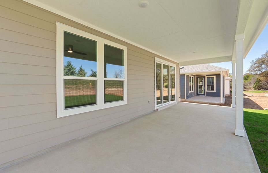Exterior details and patio area of a home in Sun City Texas, Georgetown (Image 24).