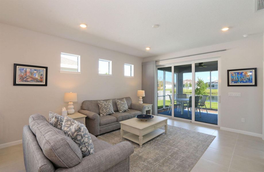 Furnished interior view inside a new home in Del Webb Tradition, Port St. Lucie (Image 8).