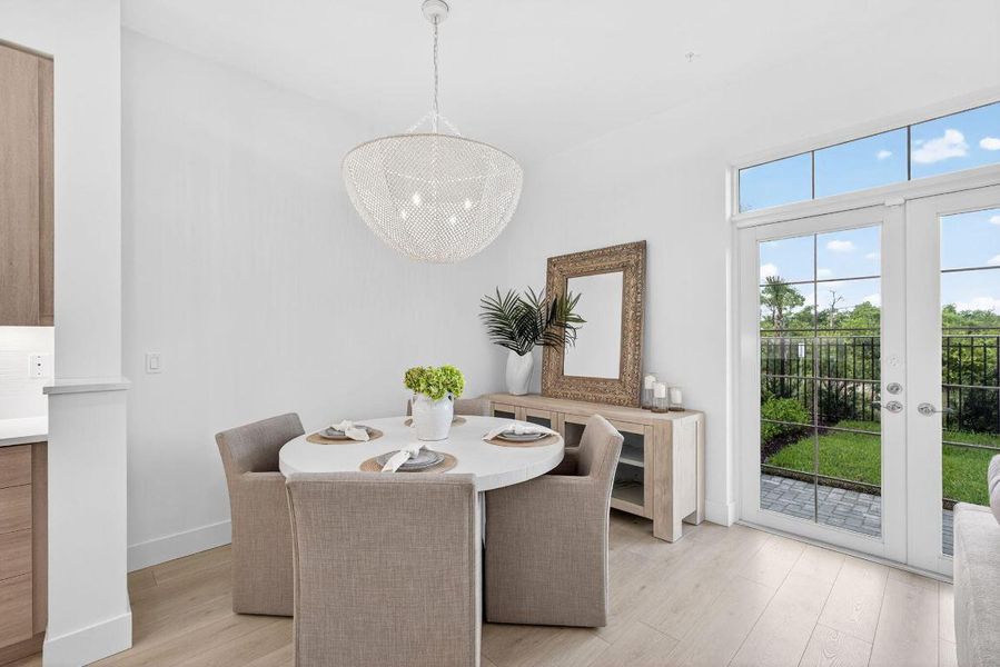 Dining to French Doors