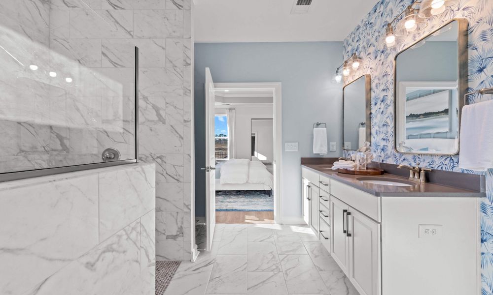 Representative furnished interior of a home built from the The Longboard by Chesapeake Homes in Bridgewater - Shorehaven Village, Little River (Image 19).